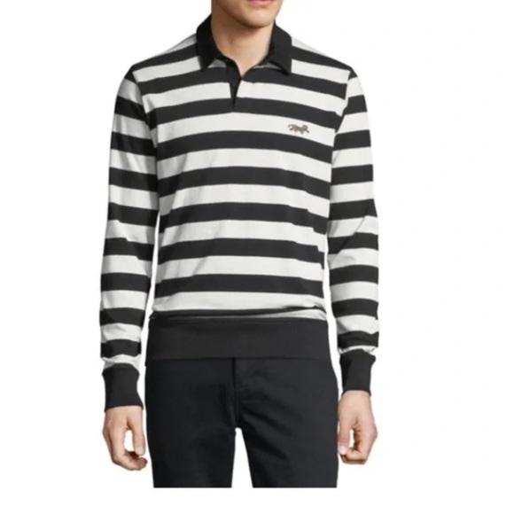 Ovadia Sons striped sweater polo